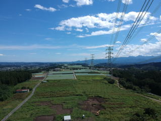 ドローンで撮影した松井田町の風景